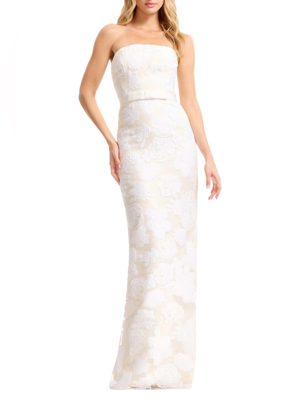 NEW Dress the Population Colleen Strapless Floral Jacquard Mermaid Gown, XL